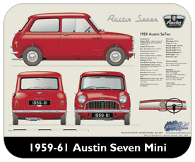 Austin Seven Mini 1959-61 Place Mat, Small
